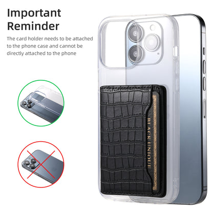 Bifold PU Leather  Glue Wallet - Outer Slot Crocodile pattern