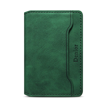 PU Leather Imitation 3-Slot Magnetic Foldable Card Holder